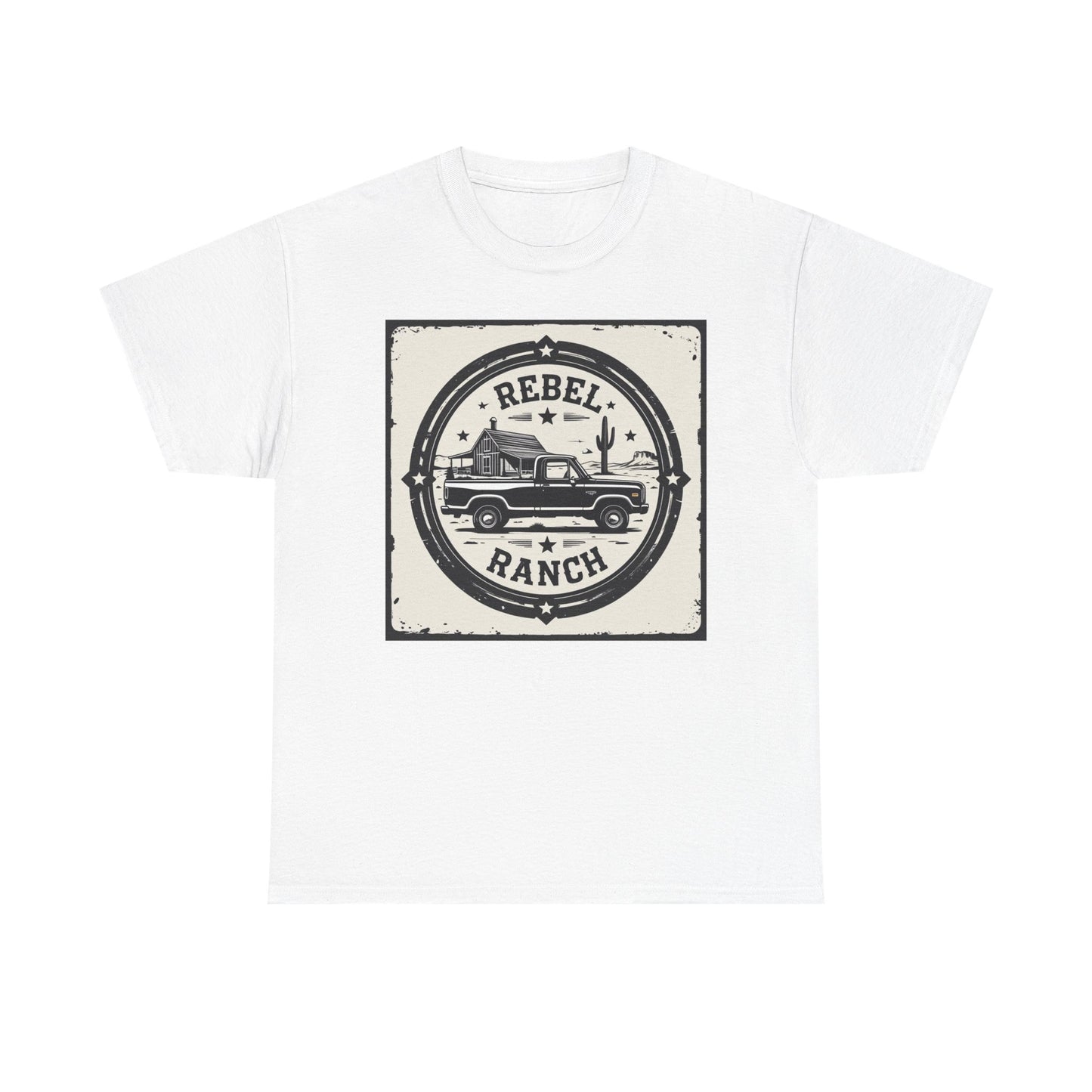 Circular Classic Americana Logo for REBEL RANCH