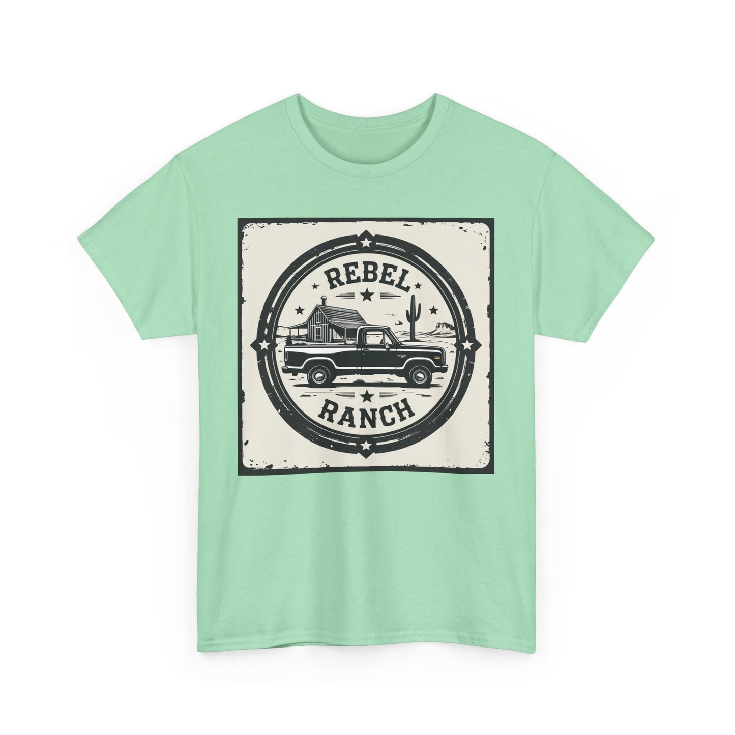 Circular Classic Americana Logo for REBEL RANCH