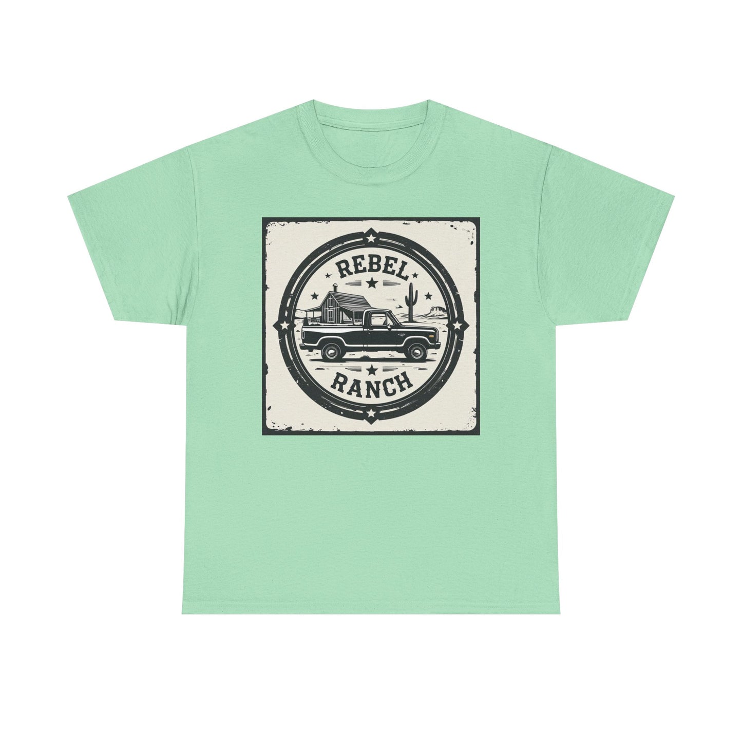 Circular Classic Americana Logo for REBEL RANCH
