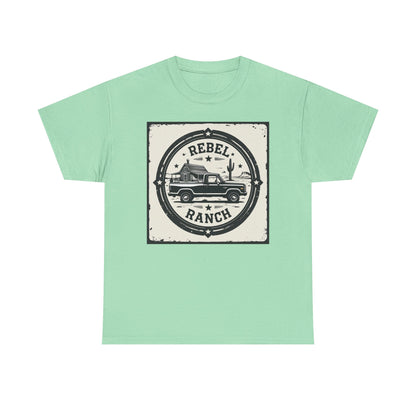 Circular Classic Americana Logo for REBEL RANCH