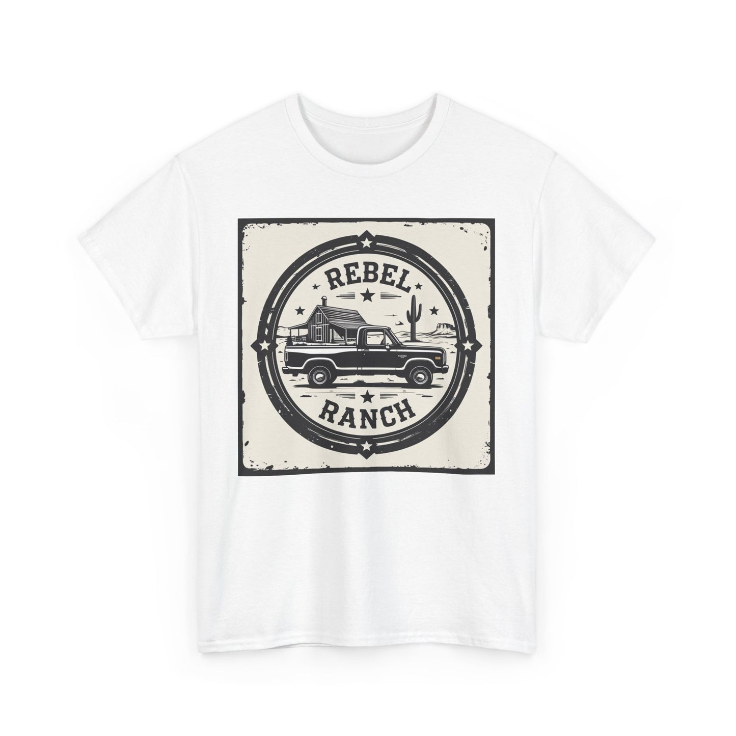 Circular Classic Americana Logo for REBEL RANCH