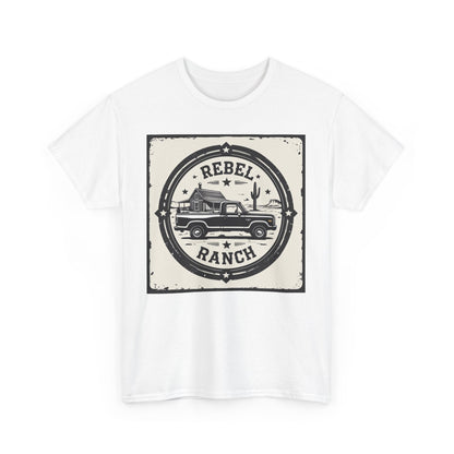Circular Classic Americana Logo for REBEL RANCH