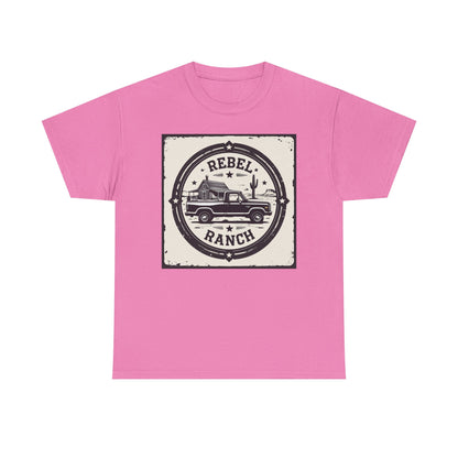 Circular Classic Americana Logo for REBEL RANCH