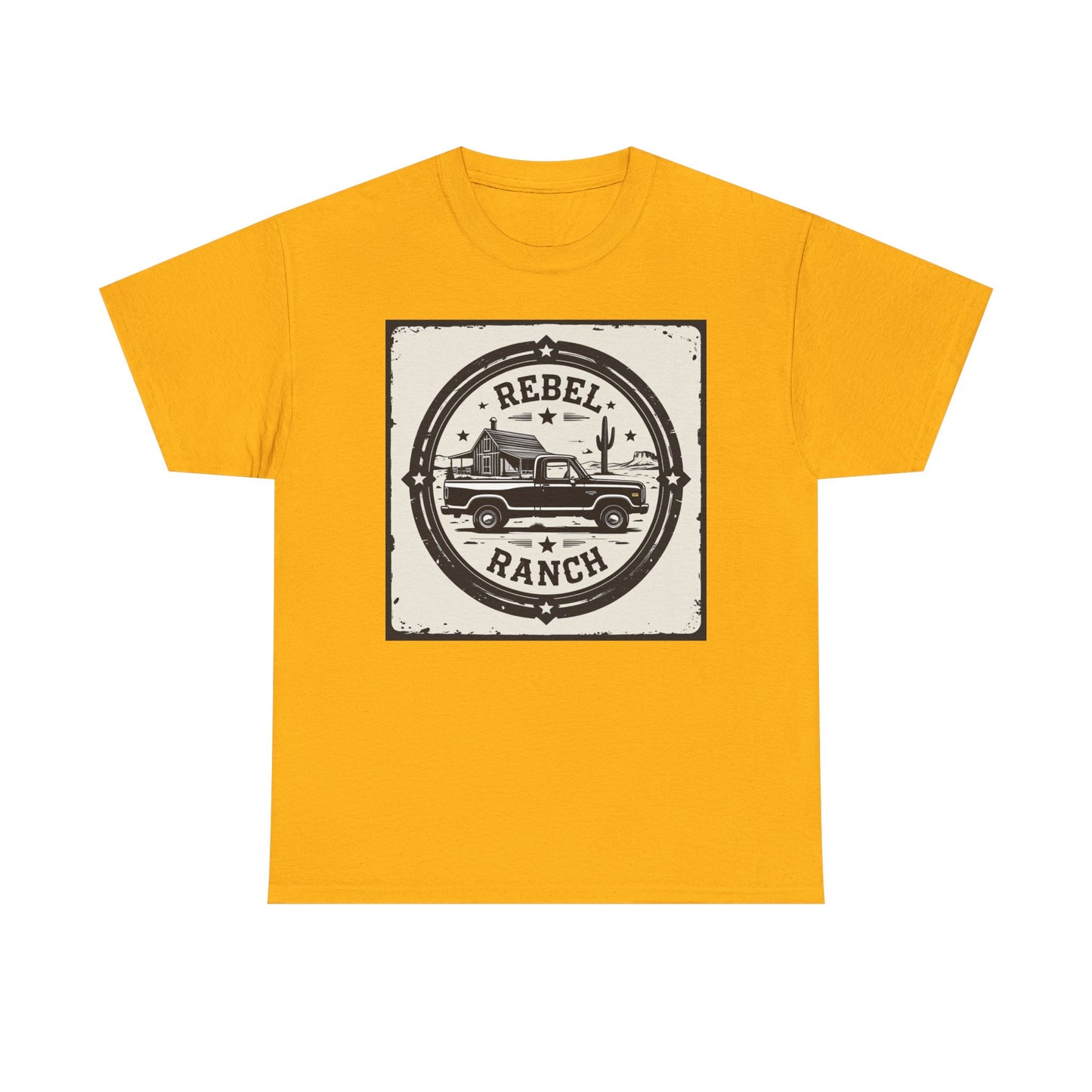 Circular Classic Americana Logo for REBEL RANCH