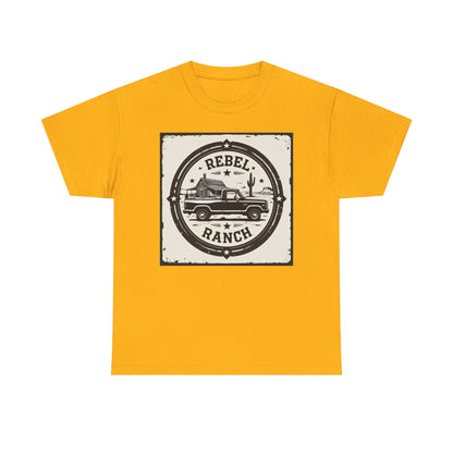 Circular Classic Americana Logo for REBEL RANCH