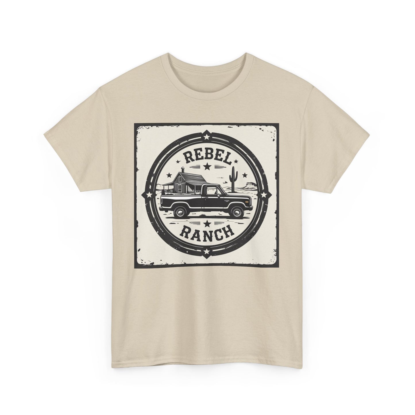 Circular Classic Americana Logo for REBEL RANCH