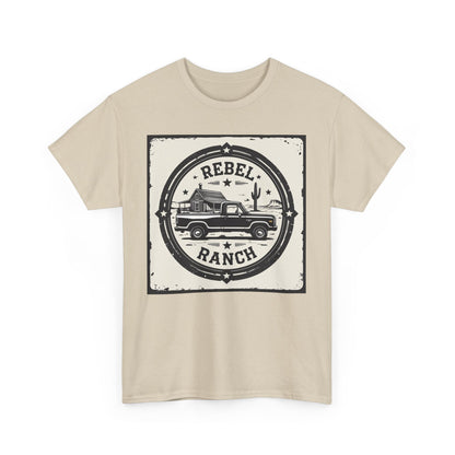 Circular Classic Americana Logo for REBEL RANCH