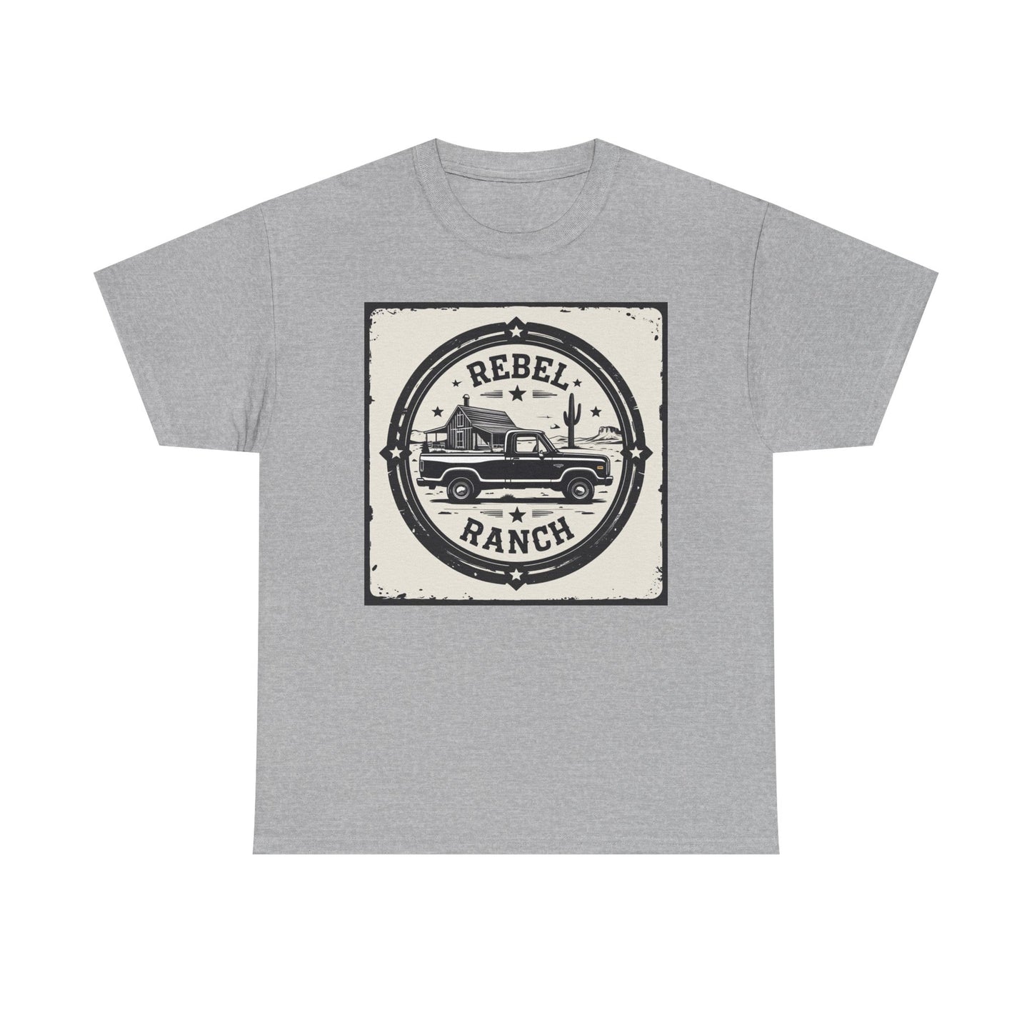 Circular Classic Americana Logo for REBEL RANCH