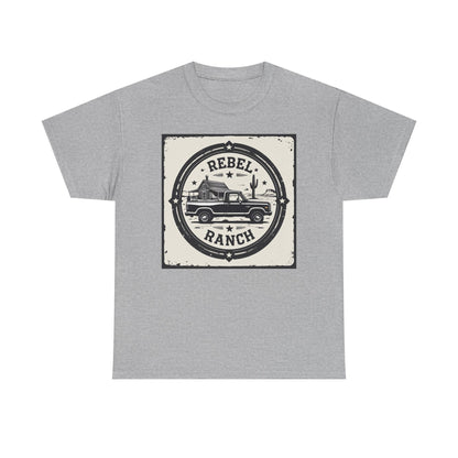 Circular Classic Americana Logo for REBEL RANCH