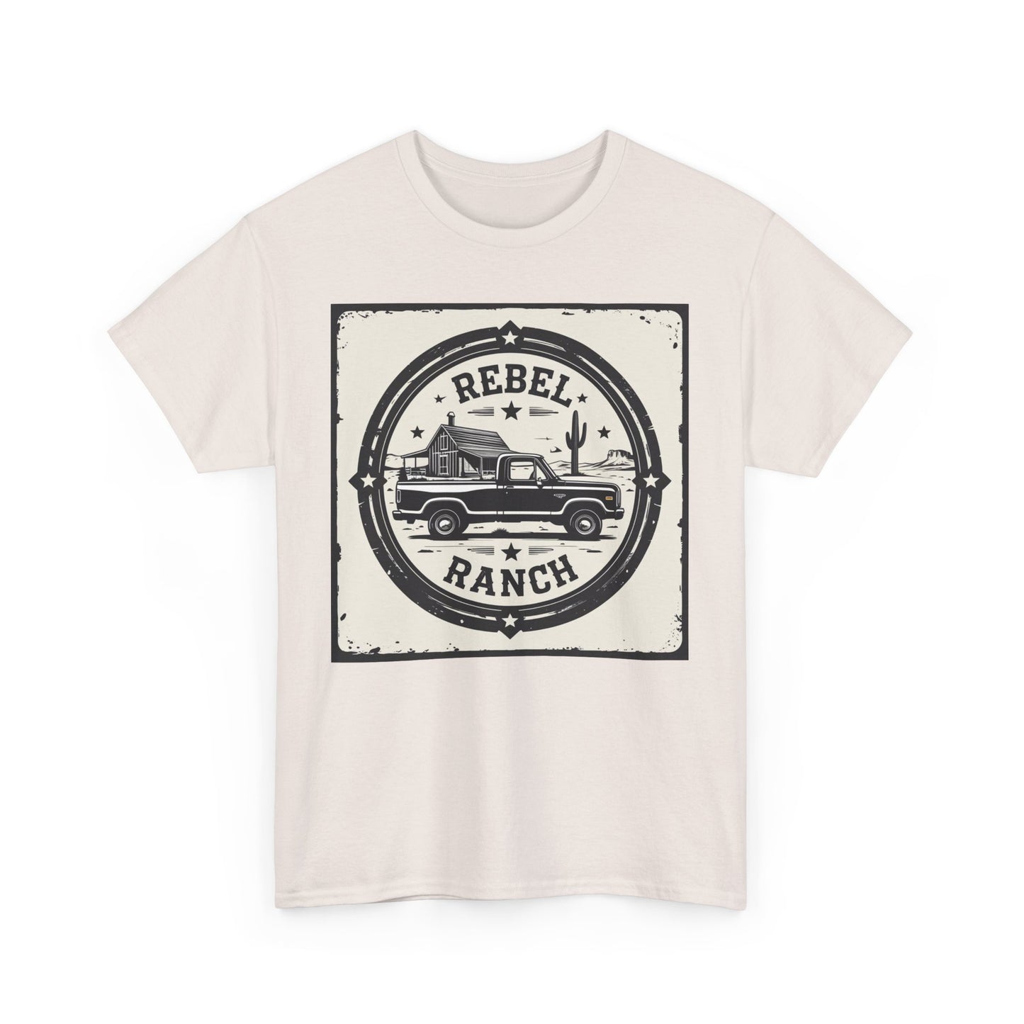 Circular Classic Americana Logo for REBEL RANCH