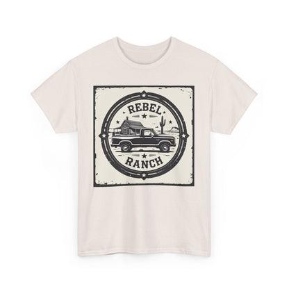 Circular Classic Americana Logo for REBEL RANCH