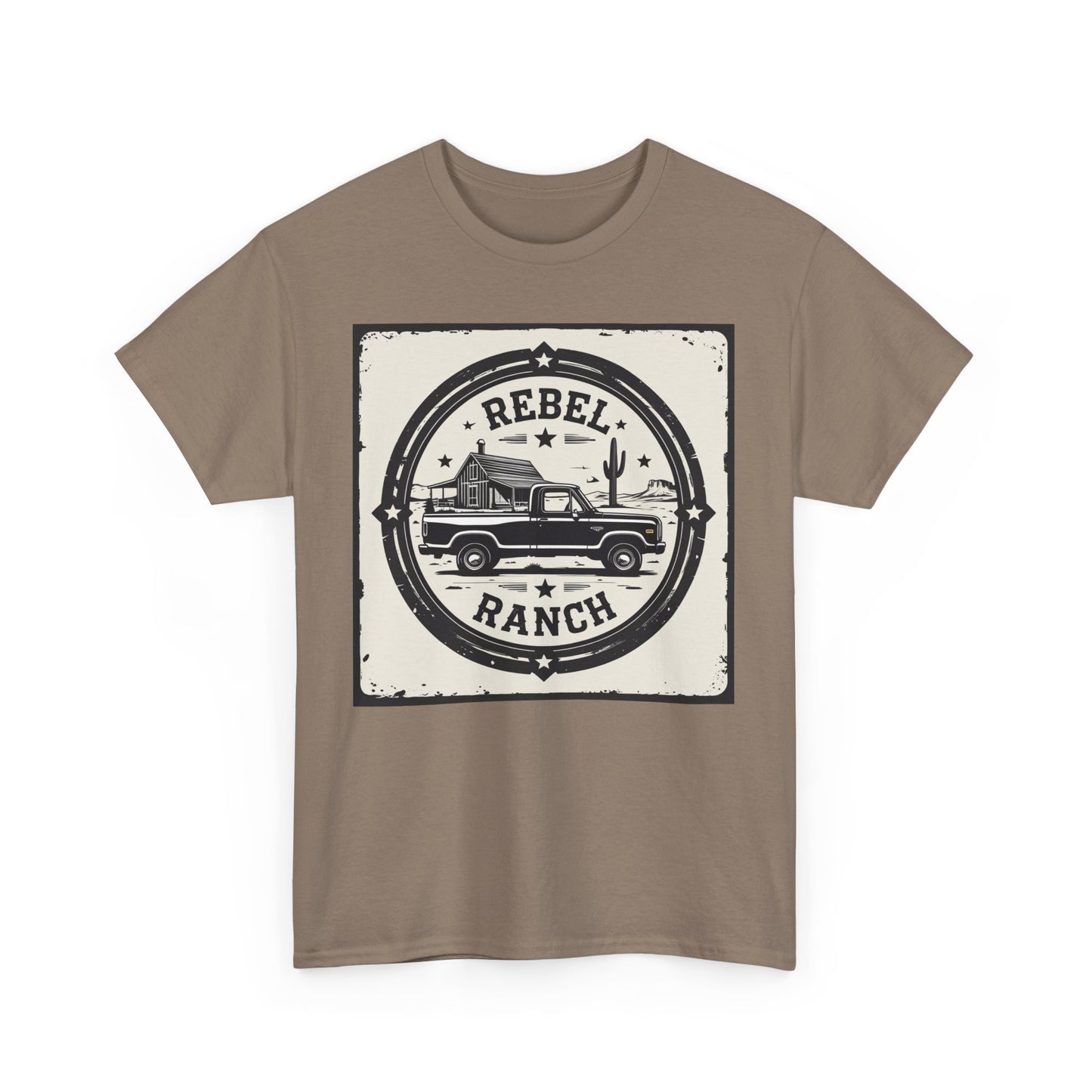 Circular Classic Americana Logo for REBEL RANCH