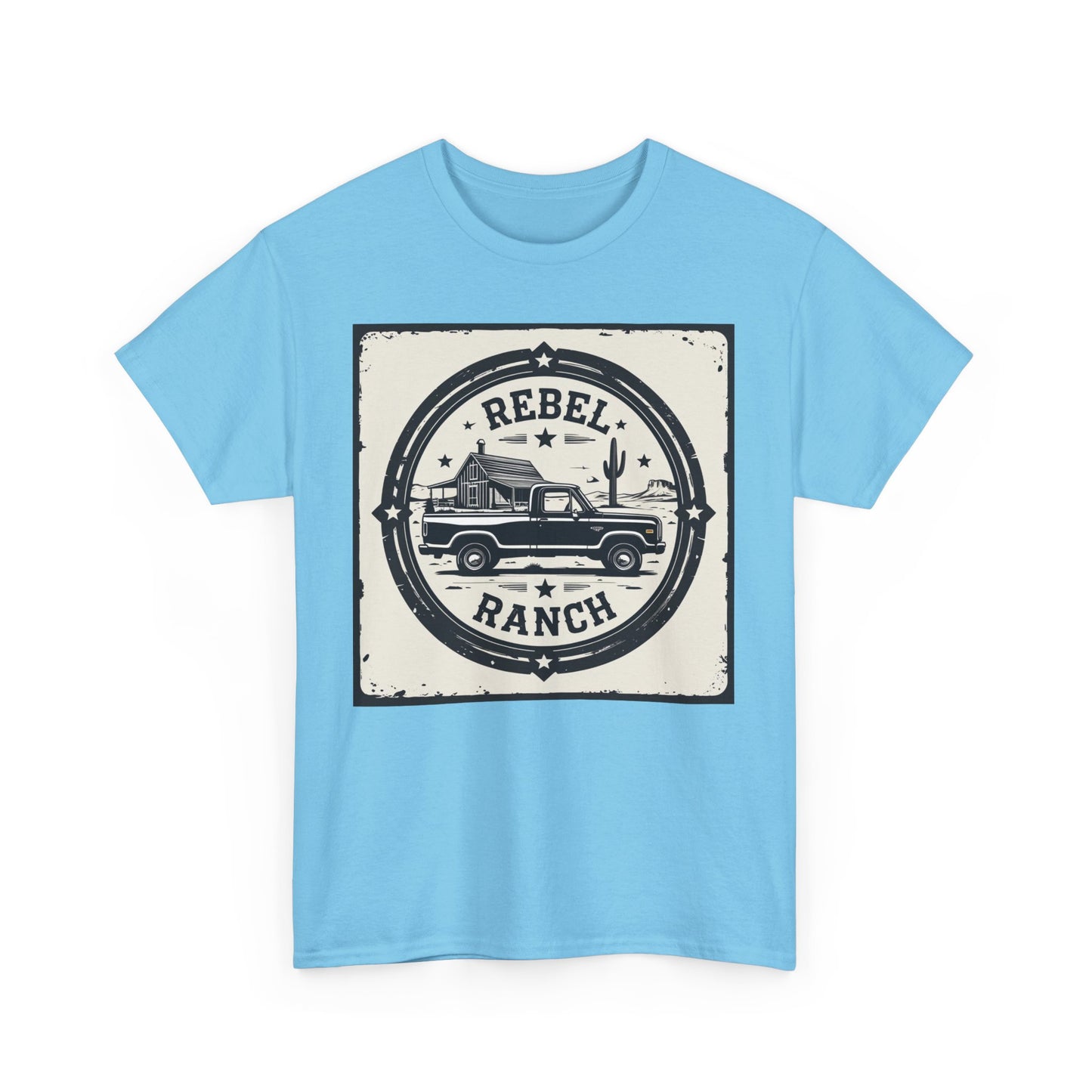 Circular Classic Americana Logo for REBEL RANCH