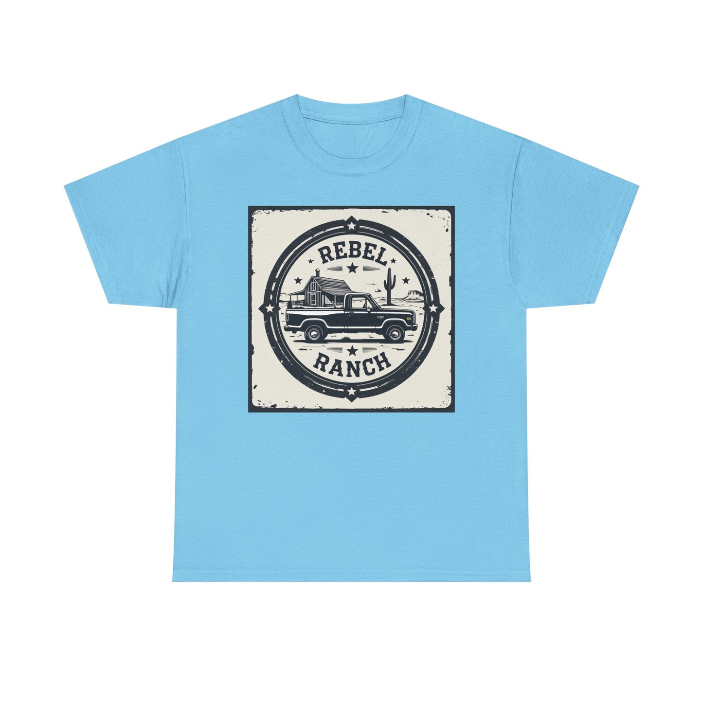Circular Classic Americana Logo for REBEL RANCH
