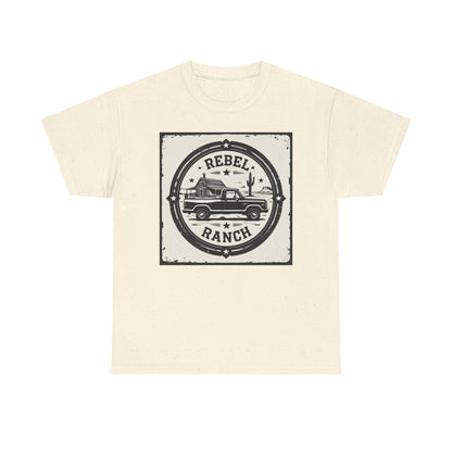 Circular Classic Americana Logo for REBEL RANCH