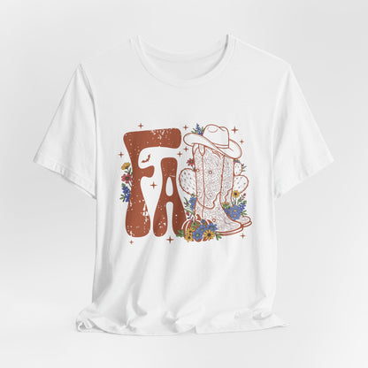 Autumn Rodeo Vibes – Cowboy Boots & Cactus Tee