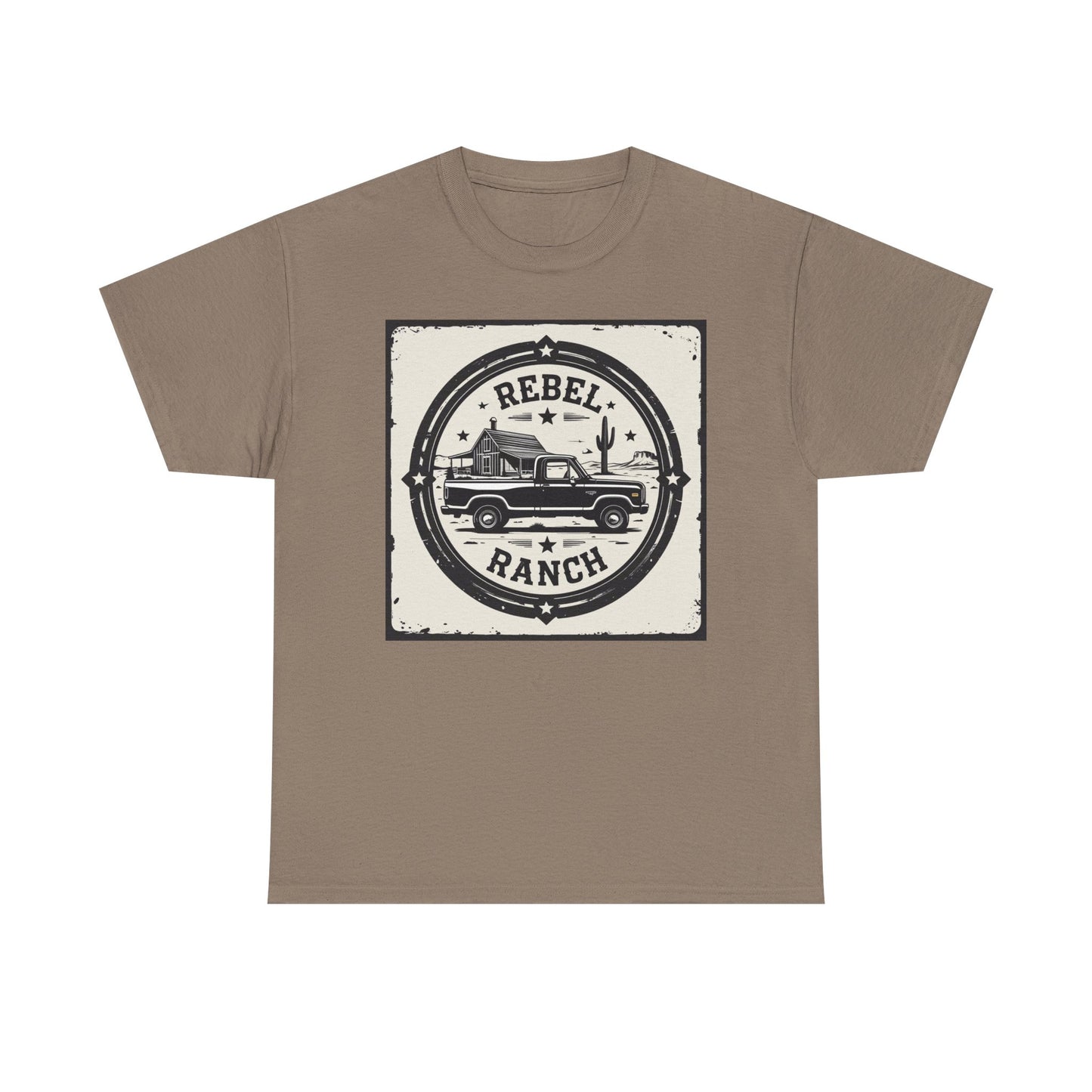 Circular Classic Americana Logo for REBEL RANCH