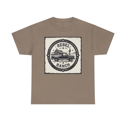 Circular Classic Americana Logo for REBEL RANCH