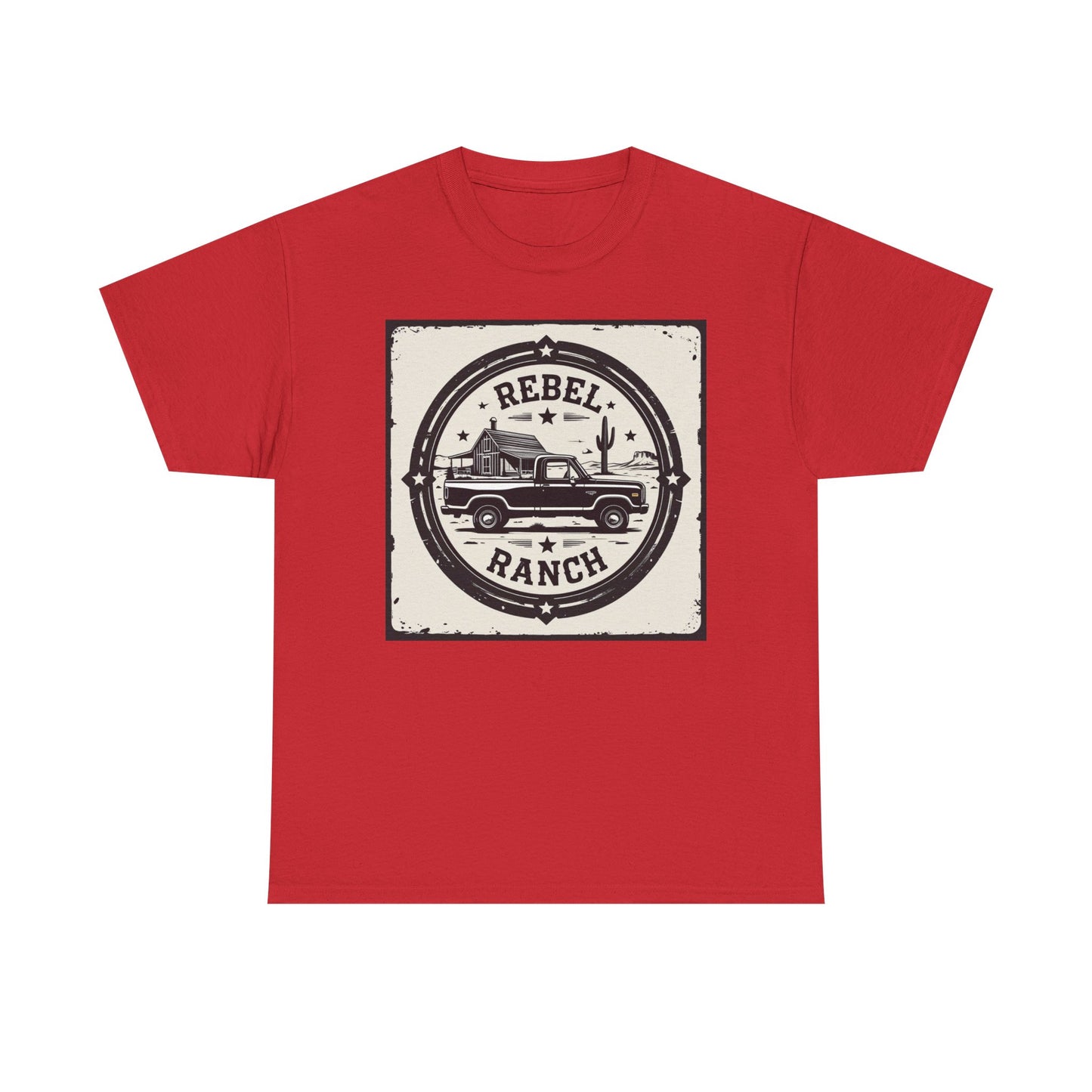 Circular Classic Americana Logo for REBEL RANCH