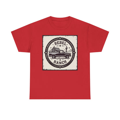 Circular Classic Americana Logo for REBEL RANCH
