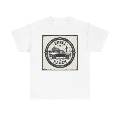 Circular Classic Americana Logo for REBEL RANCH