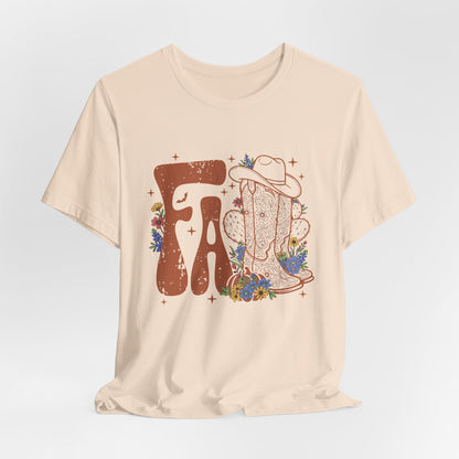 Autumn Rodeo Vibes – Cowboy Boots & Cactus Tee