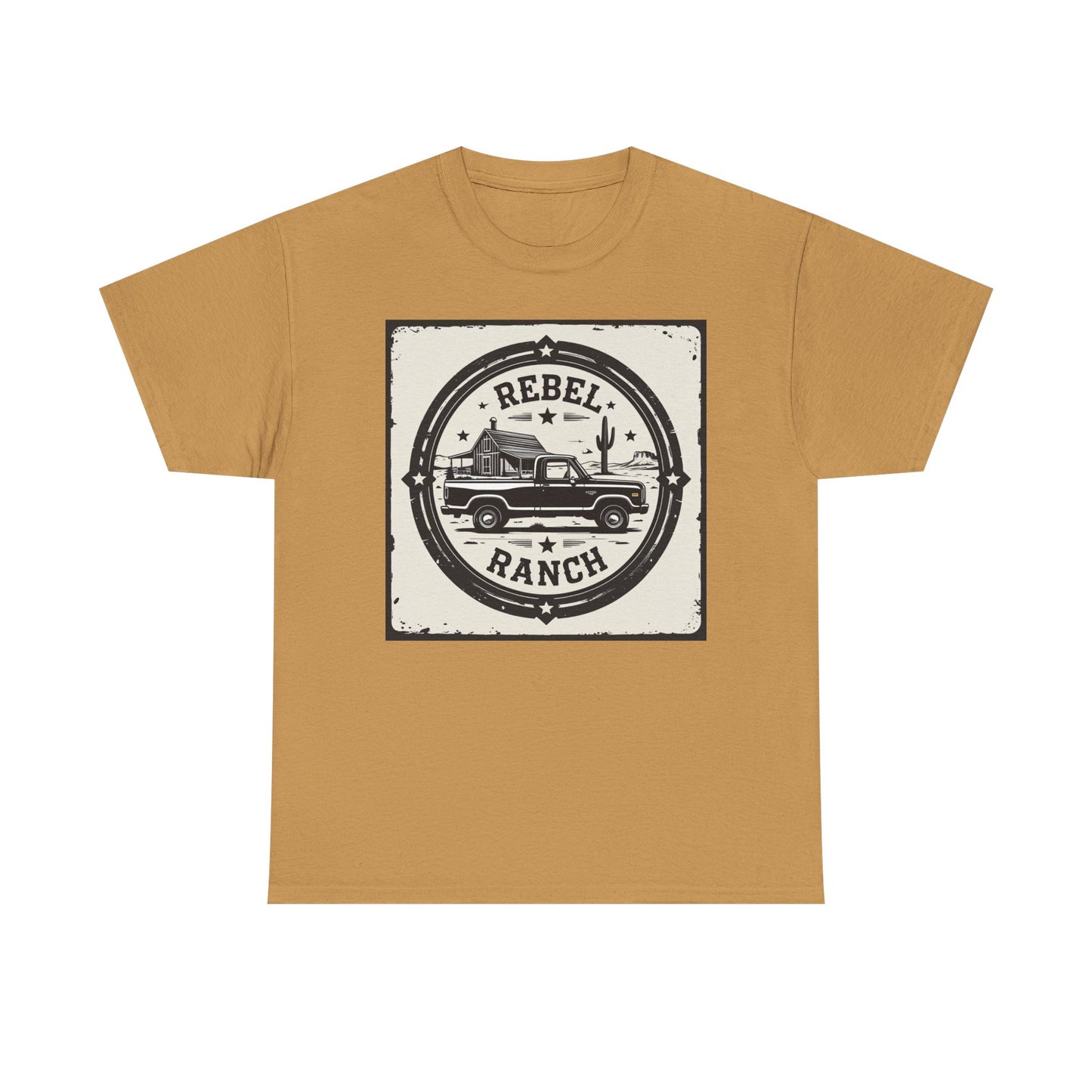 Circular Classic Americana Logo for REBEL RANCH