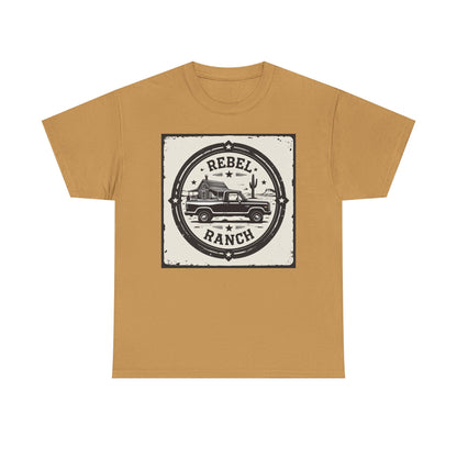 Circular Classic Americana Logo for REBEL RANCH
