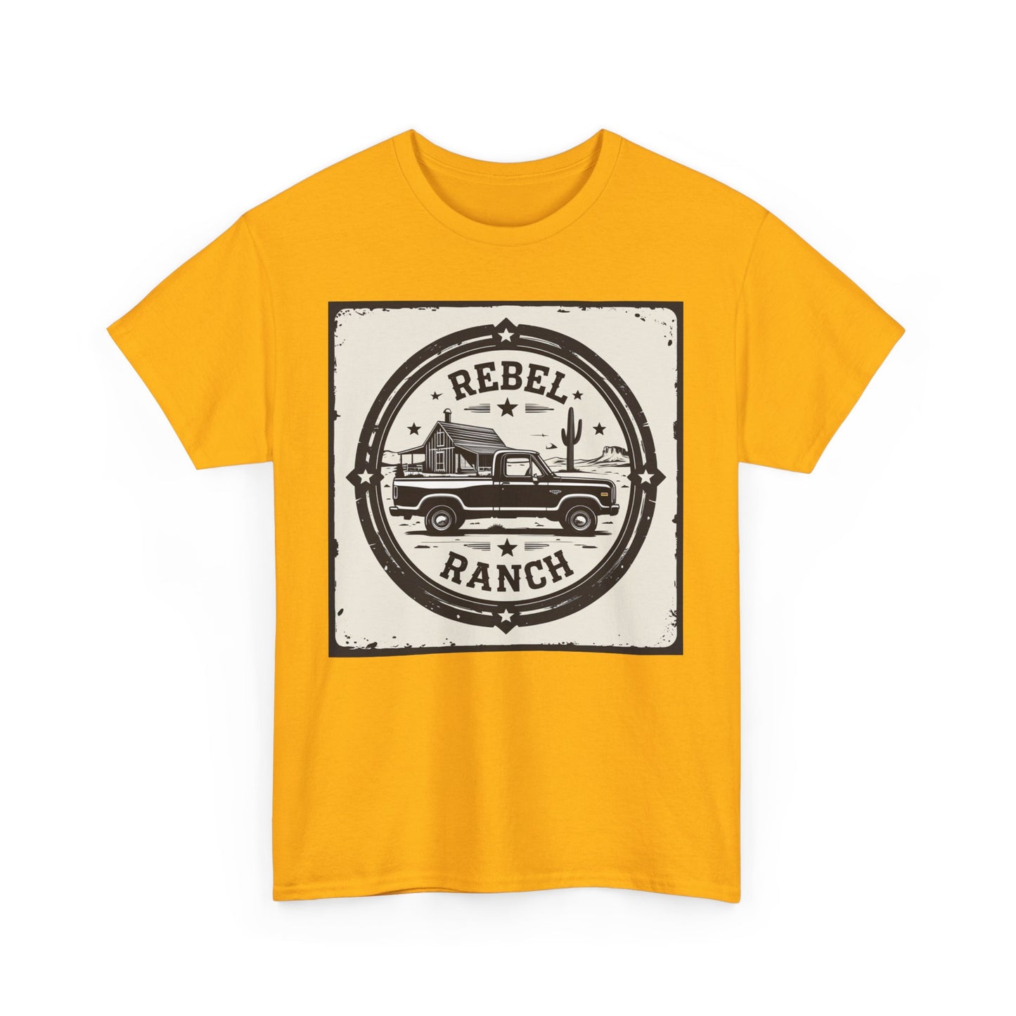 Circular Classic Americana Logo for REBEL RANCH