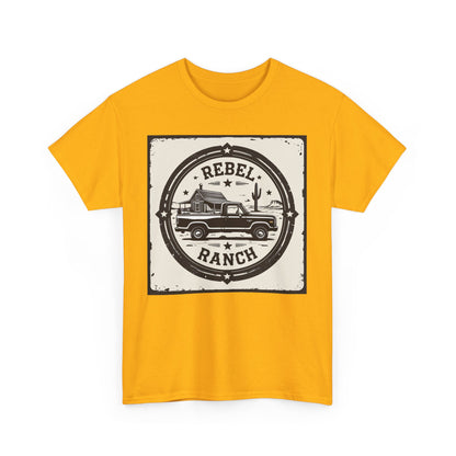 Circular Classic Americana Logo for REBEL RANCH