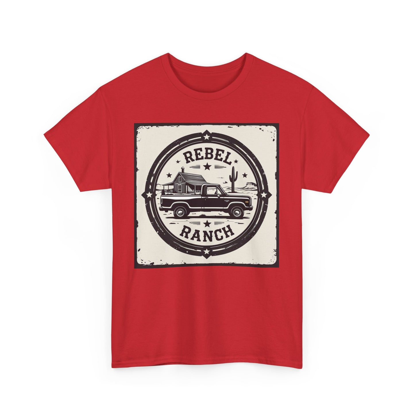 Circular Classic Americana Logo for REBEL RANCH