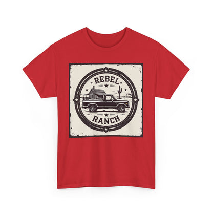 Circular Classic Americana Logo for REBEL RANCH