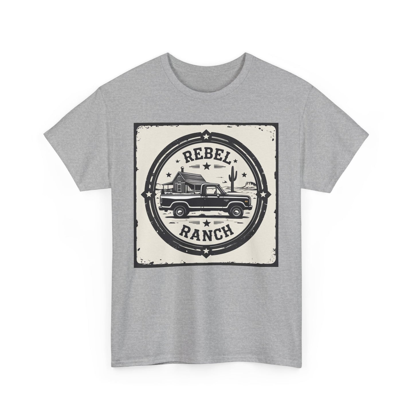 Circular Classic Americana Logo for REBEL RANCH