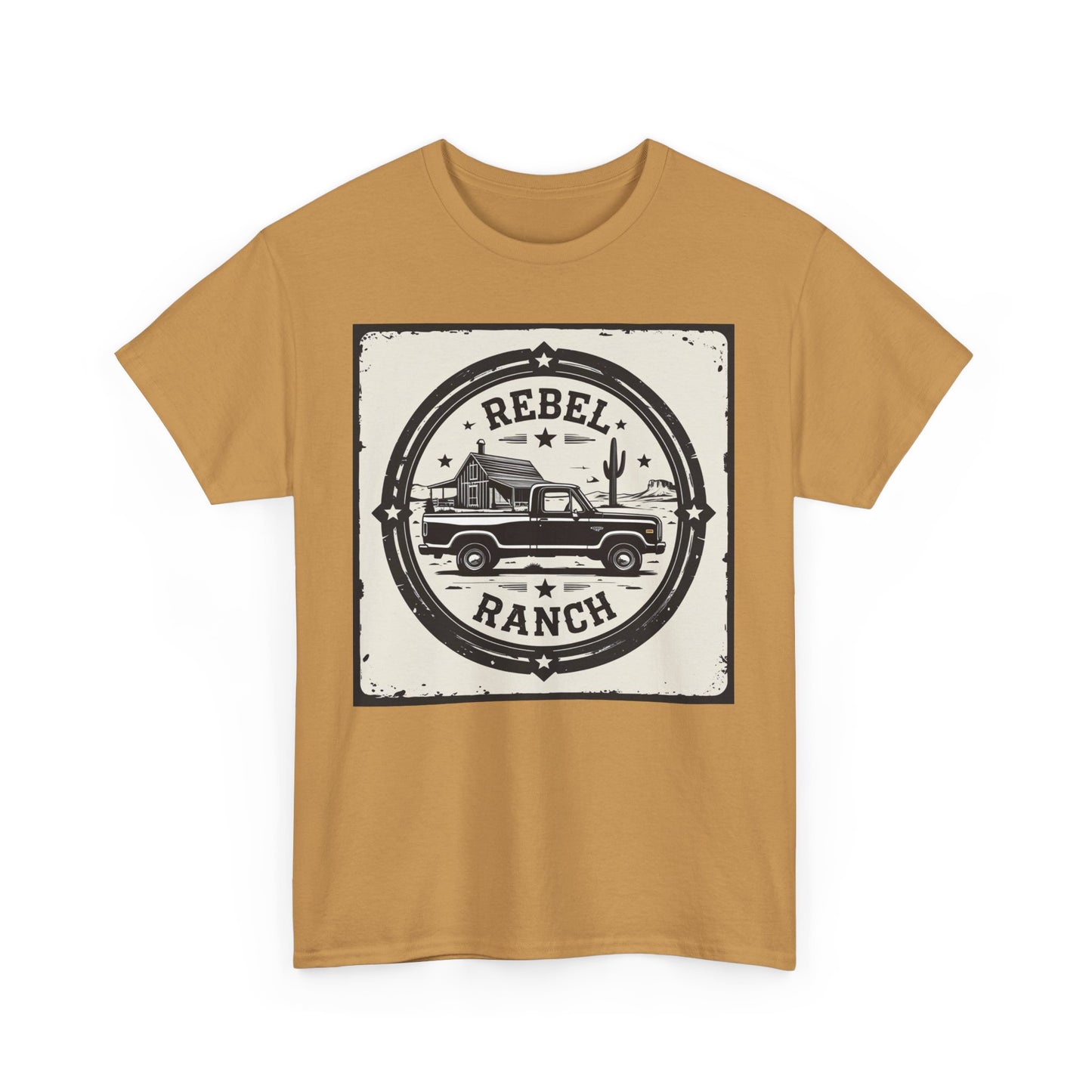 Circular Classic Americana Logo for REBEL RANCH