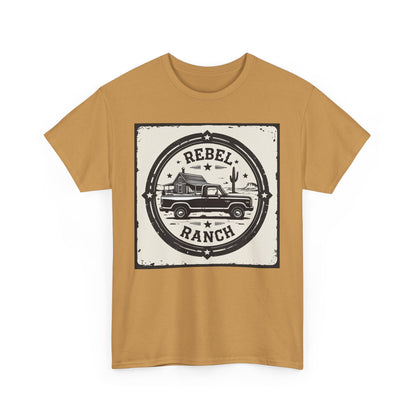 Circular Classic Americana Logo for REBEL RANCH