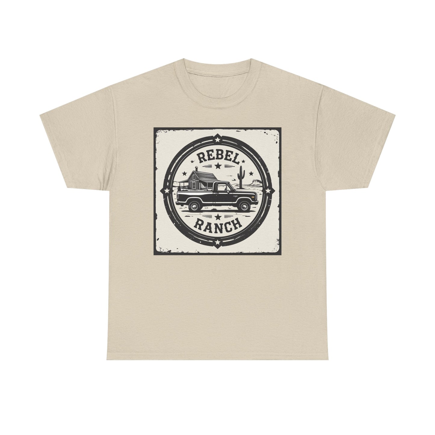 Circular Classic Americana Logo for REBEL RANCH