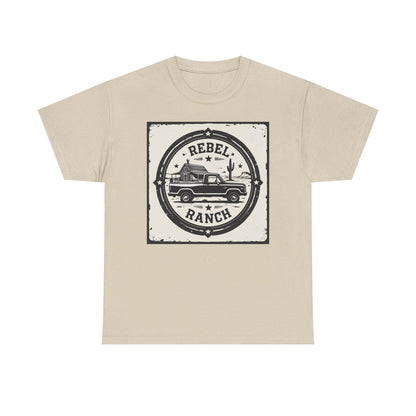 Circular Classic Americana Logo for REBEL RANCH