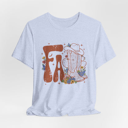 Autumn Rodeo Vibes – Cowboy Boots & Cactus Tee