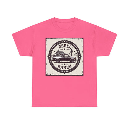 Circular Classic Americana Logo for REBEL RANCH