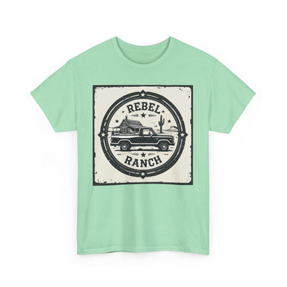 Circular Classic Americana Logo for REBEL RANCH